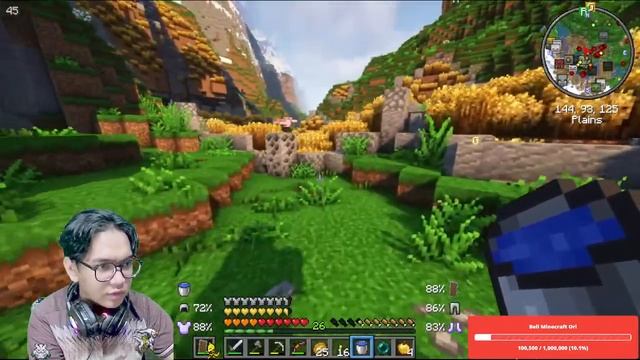 AKU KETEMU DESA INDAH!!! 🤯🤯 100 Hari Minecraft BETTER SURVIVAL Livestream #9