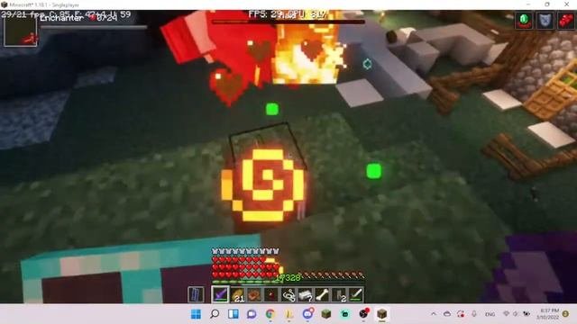 Minecraft Raid Battle 1.18.1 But it's extremely low fps