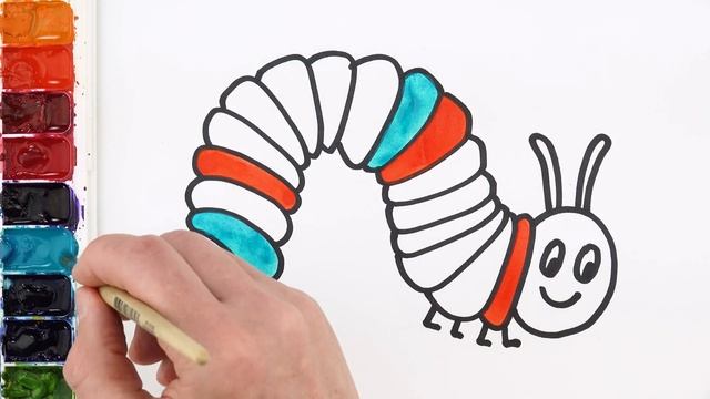 Как нарисовать тыкву  и гусеницу! Идеи рисования  для начинающих