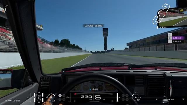 Gran Turismo 7 - '91 Delta HF with '17 Nissan GT-R Nismo engine swap - Barcelona - cockpit