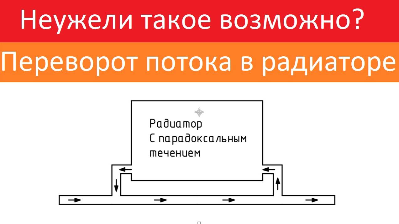 Парадокс течения теплоносителя в однотрубке для отопления