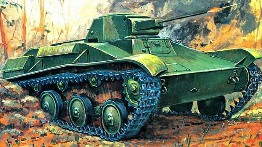 Юбилей выставки Моторы воны отметили динамическим показом малого танка Т-60
