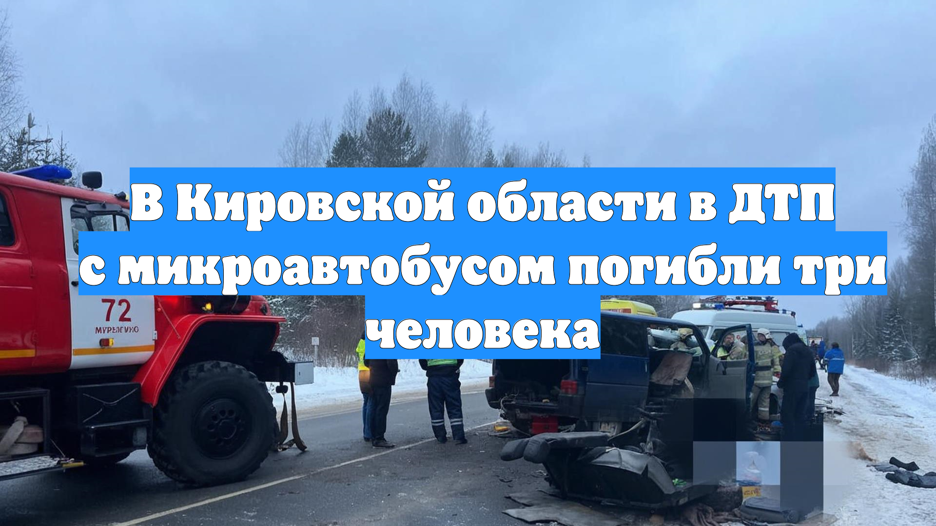 В Кировской области в ДТП с микроавтобусом погибли три человека