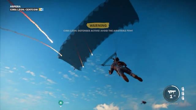 Just Cause 3 liberating Cima leon centcom without disabling airstrike