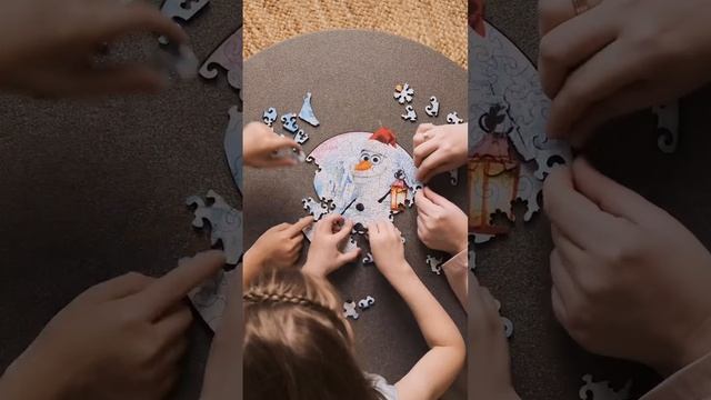 Деревянный пазл Рождественский Олаф Active Puzzles Волшебный подарок на Новый Год для детей