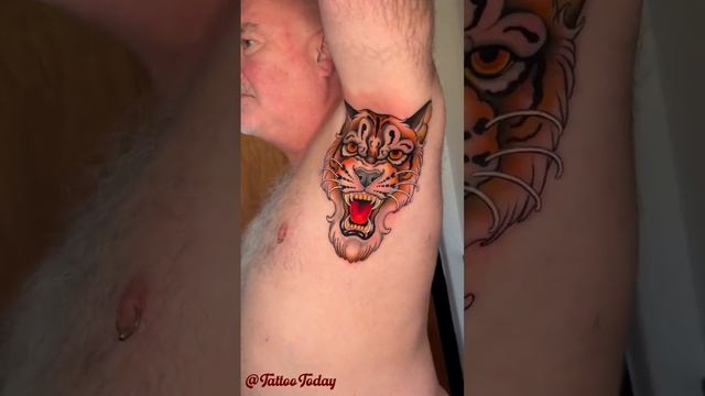 Тату нью скул тигр