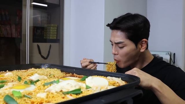 비오는날 배고파서 순두부열라면 10봉지 라면먹방 Eat 10 Spicy Ramen MUKBANG