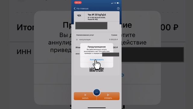 как аннулировать чек