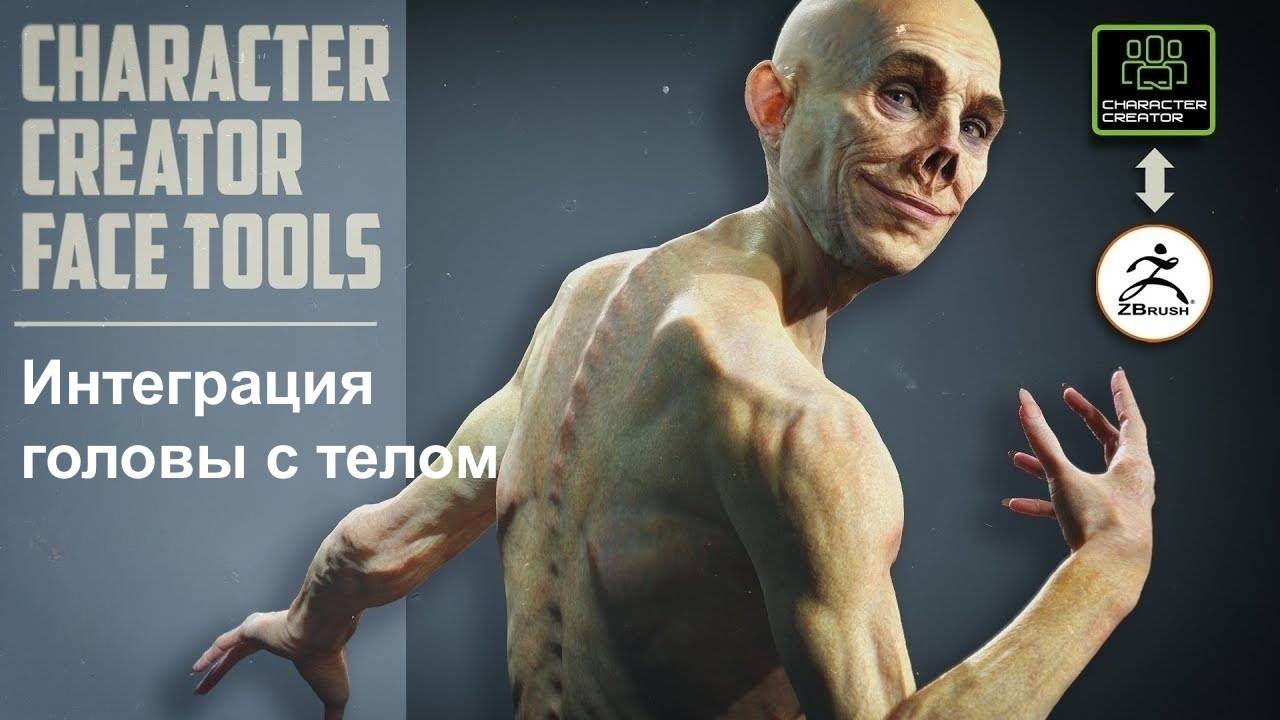 СС Face Tools: 005 Интеграция головы с телом в Reallusion Character Creator