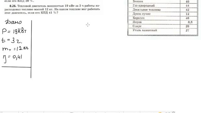 Задачи повышенной сложности на КПД тепловых двигателей. Адитория 8 класс.