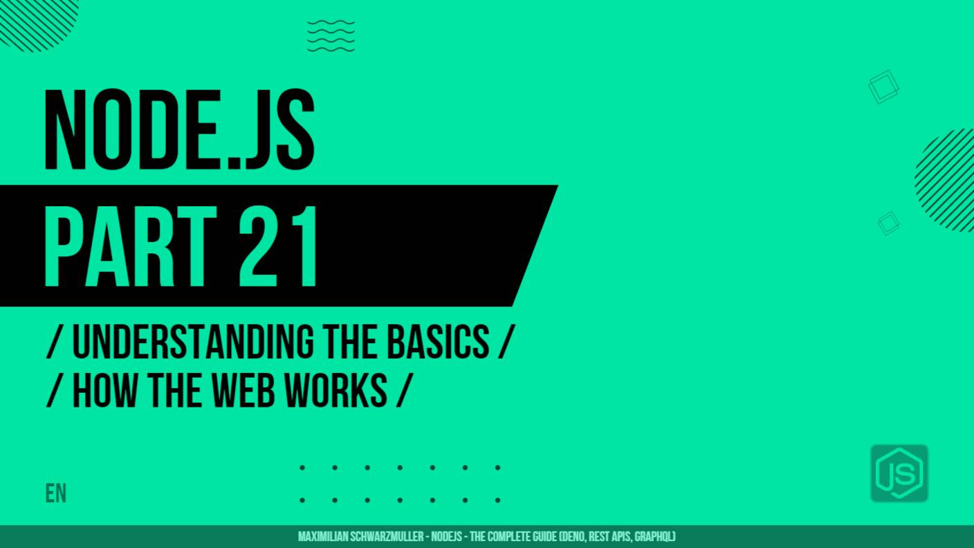 Node.js - 021 - Understanding the Basics - How The Web Works