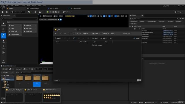29 -Introduction - Import Static Mesh