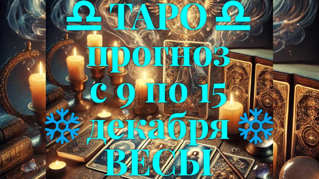 ТАРО-прогноз с 9 по 15 декабря 2024 ♎︎ ВЕСЫ