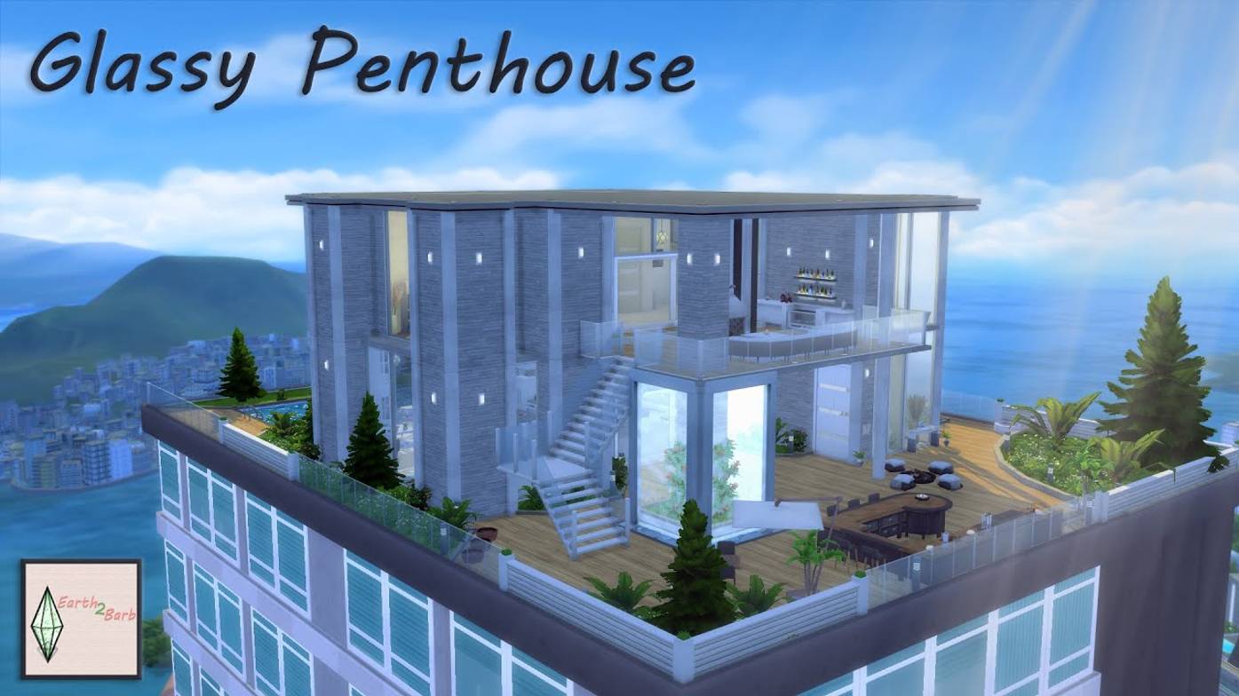 Glassy Penthouse - The Sims 4 Speed Build - No CC _ Earth2Barb (360p)