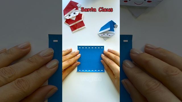 Оригами Санта Клаус легко и просто! #оригами #сантаклаус #поделкиизбумаги #хобби #творчество #шортс