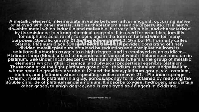 What does platinum mean