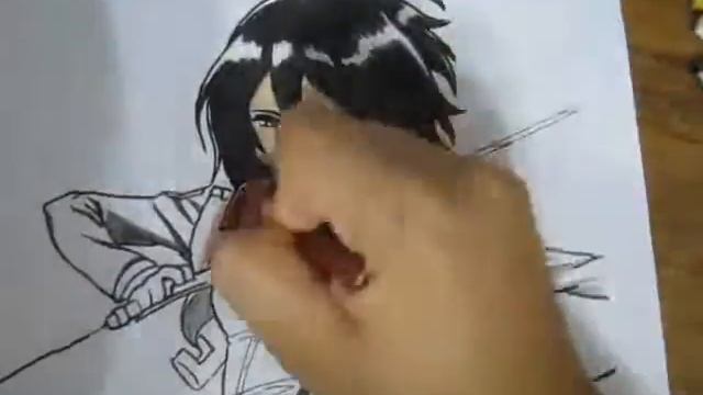Najla Art : Mikasa Ackerman speed Drawing (Attack on Titan)