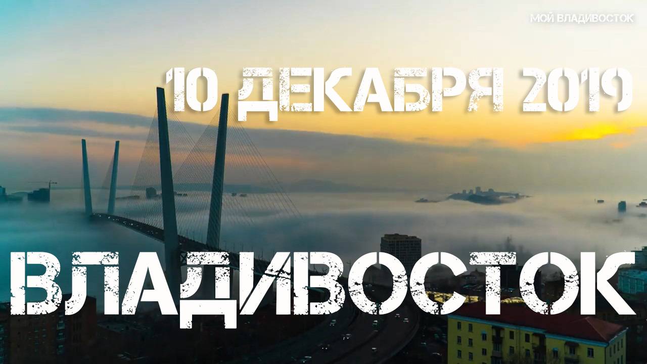 Владивосток бухта Золотой рог в тумане (10 декабря 2019).