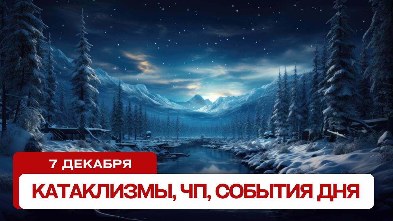 Катаклизмы сегодня 7.12.2024. Новости сегодня, ЧП, катаклизмы за день, события дня