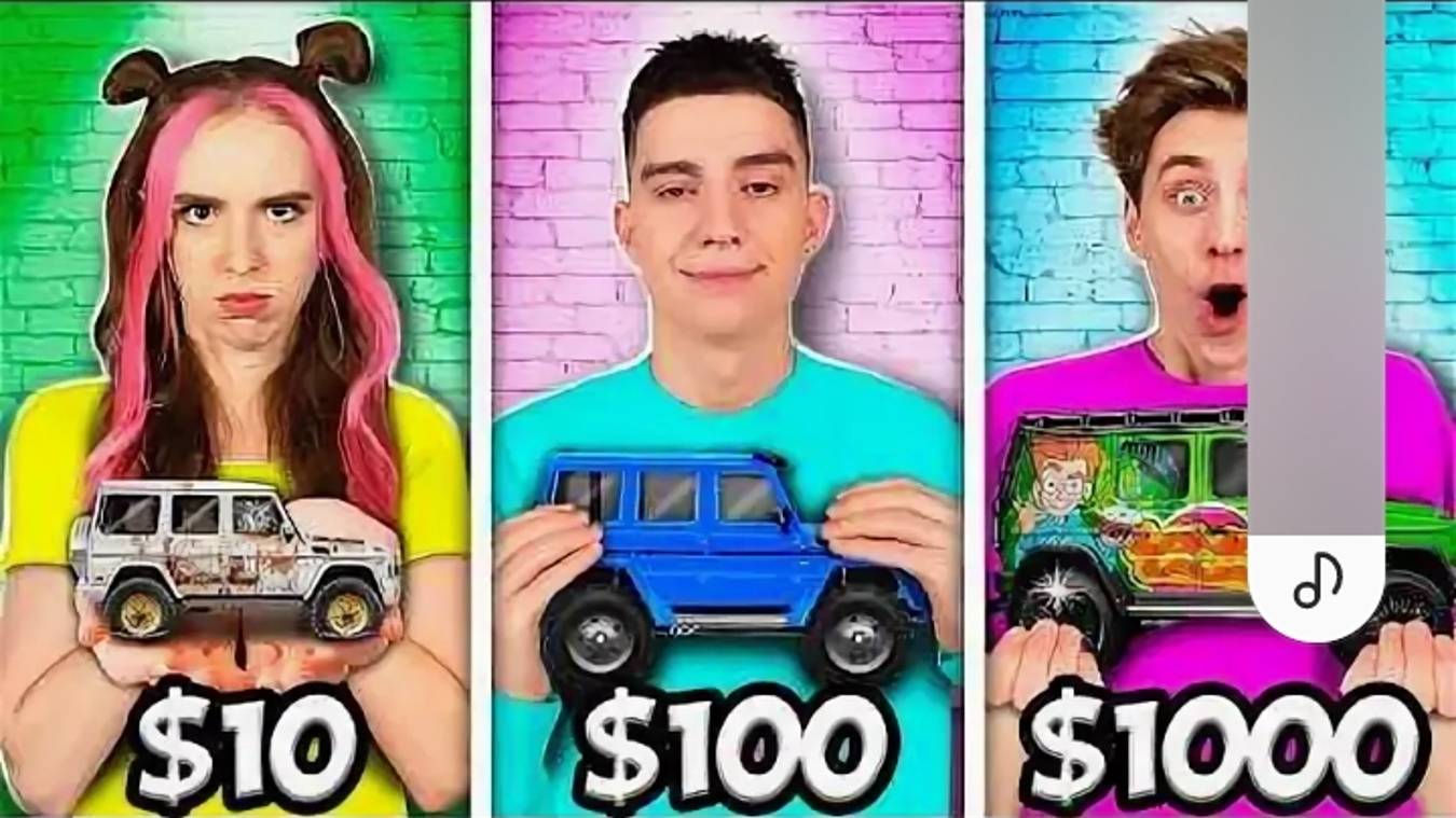 Игрушечный ГЕЛИК за 10 vs 100 vs 1000 Челлендж