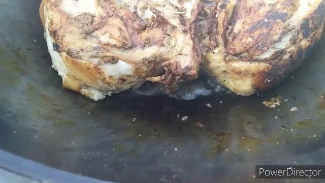 Курица в казане.лепешки