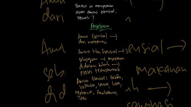 Berikut Ini Merupakan Asam Amino Esensial,... | Kimia SMA/MA Ke | Kelas 12 | 5 | Kimia