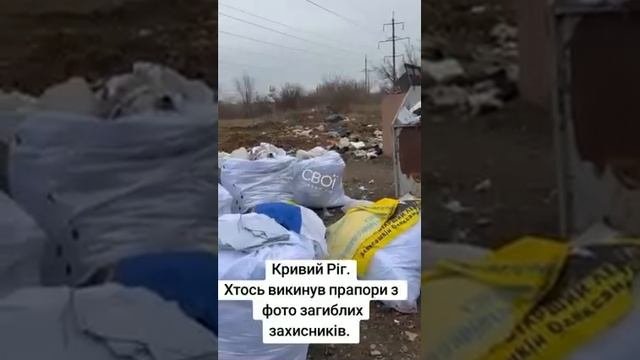 В родном городе наркомана "зе" на мусорке оказались флаги с напечатанными на них портретами мертвых