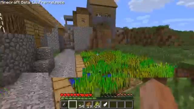 Обзор  minecraft 1 8 деревня NPC