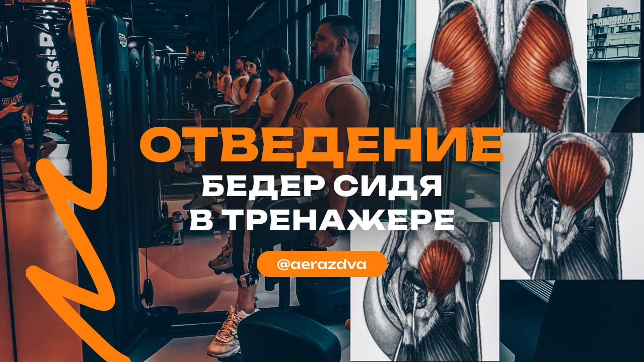 Отведение бедер сидя в тренажере