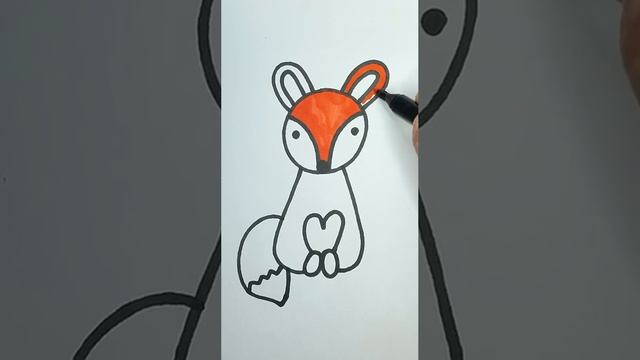 Учимся рисовать лисицу. Подпишись !