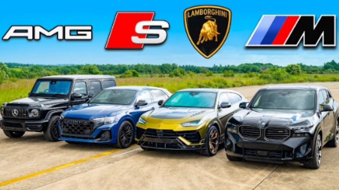 Кто победит в заезде: BMW XM, Lamborghini Urus, AMG G63 или же Audi SQ8?