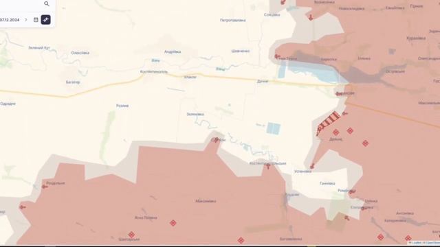 Обстановка в зоне СВО и карта боевых действий на Украине сегодня 07.12.2024
