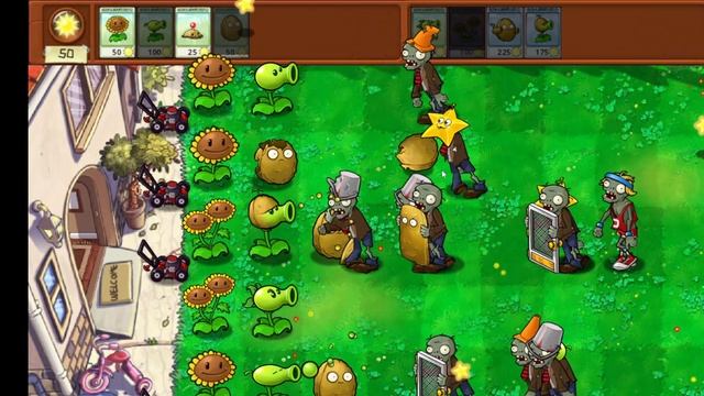 PVZ(растения против зомби) играю с крафтед модом