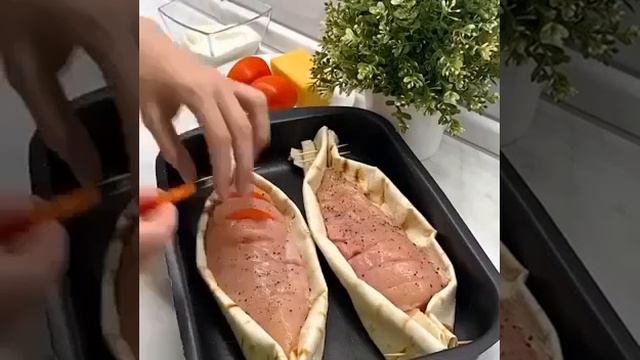 Куриные лодочки в лаваше🍗