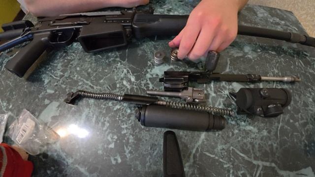 Замена газового поршня сайга 12К исп.30