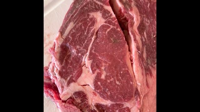 Chuck Eye Steak and Gourmet Ground Beef cut from a Beef Chuck Blade Roast