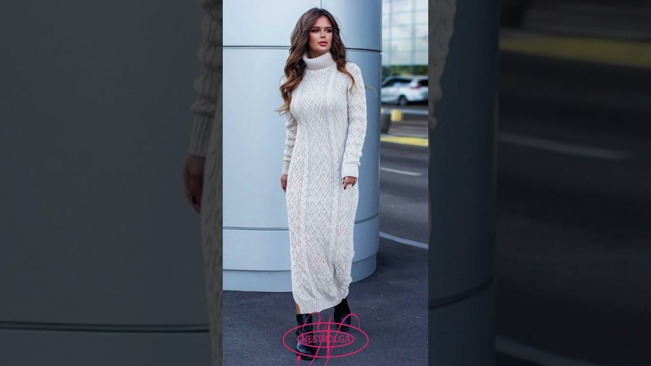 ВЯЗАНЫЕ И ТРИКОТАЖНЫЕ ПЛАТЬЯ 2023-2024 ЗИМА | STYLE | FASHION | НОВОГОДНИЕ ИДЕИ