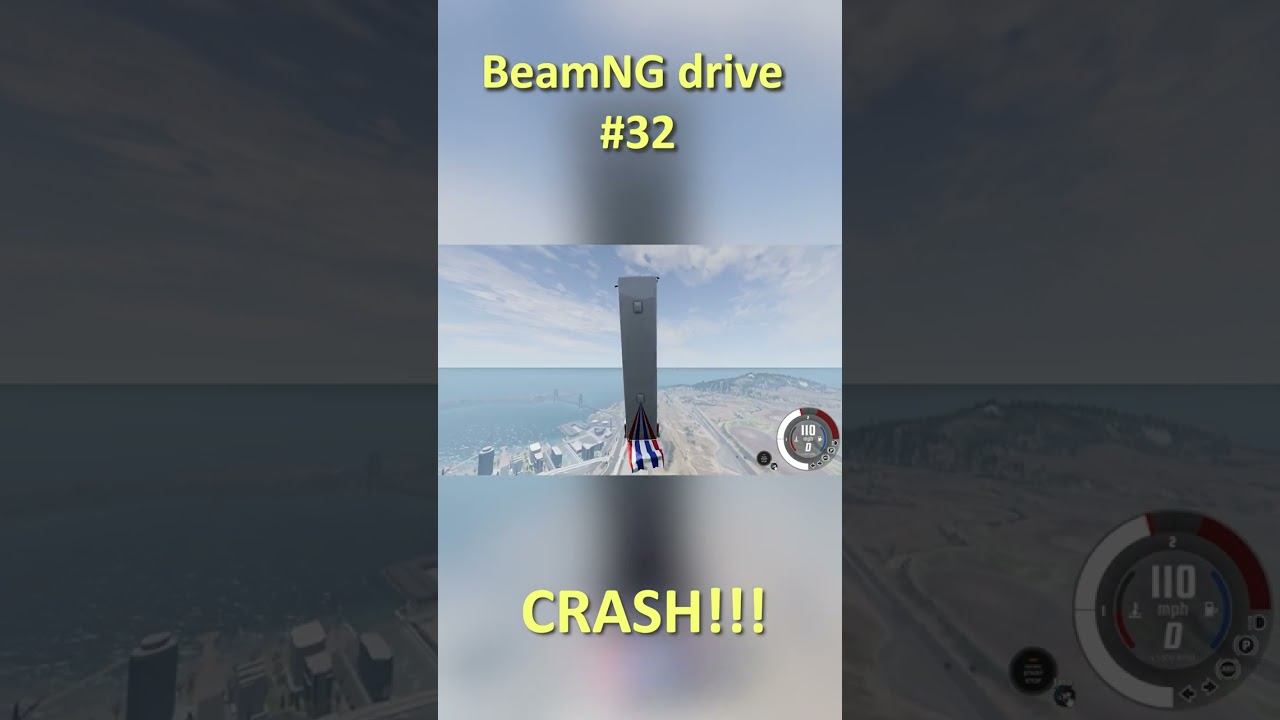 BeamNG drive CRASH 32 SHORTS #SHORTS