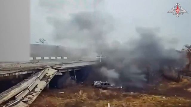 Уничтожение автотранспорта ВСУ в районе н. п. Новоочеретоватое ДНР, Россия