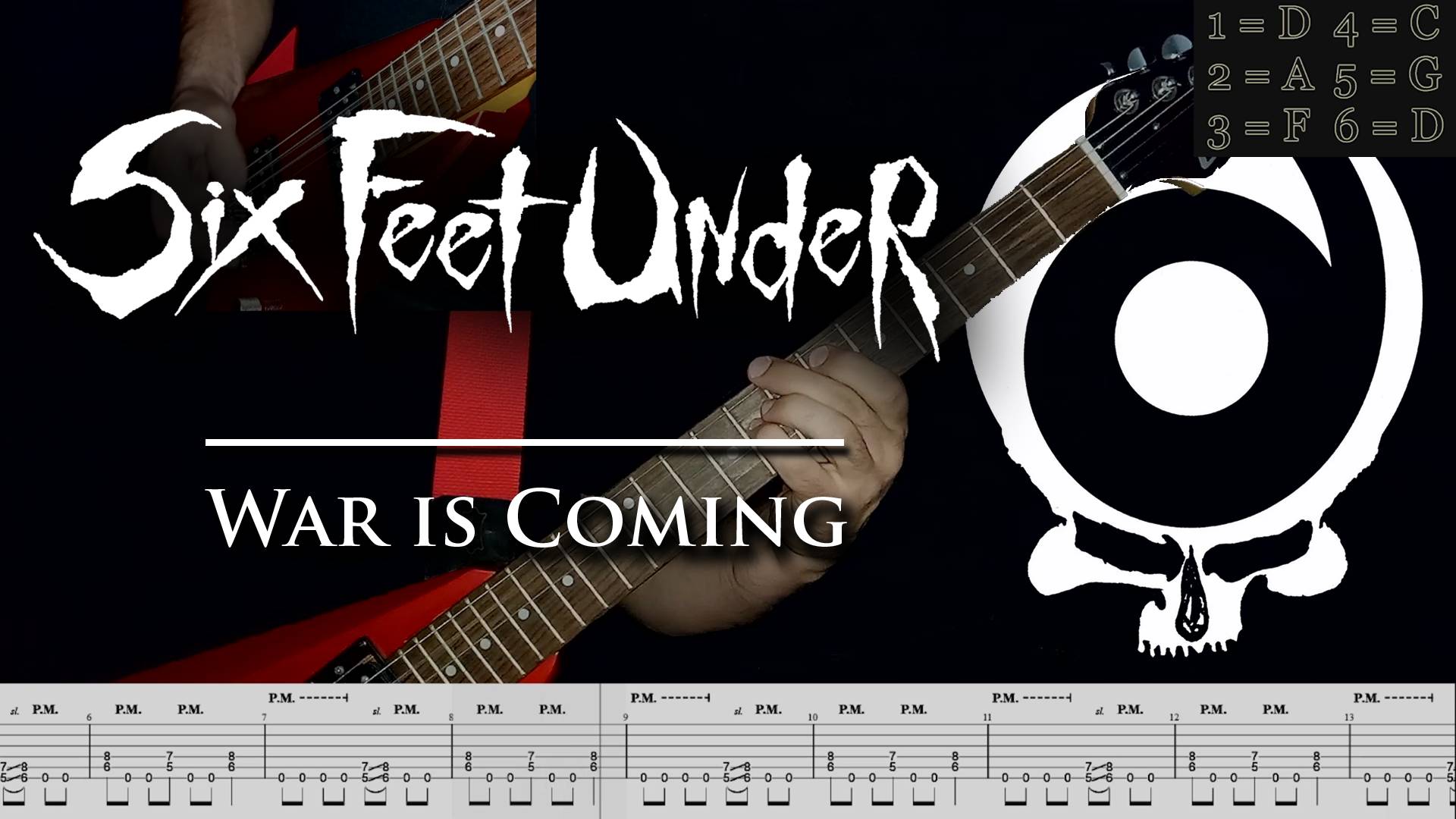 Six Feet Under - War is Coming (guitar cover playthrough tabs)