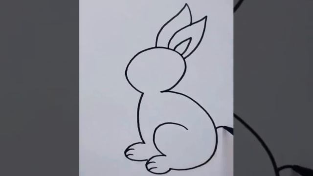 Учимся рисовать.Заяц. Подпишись !