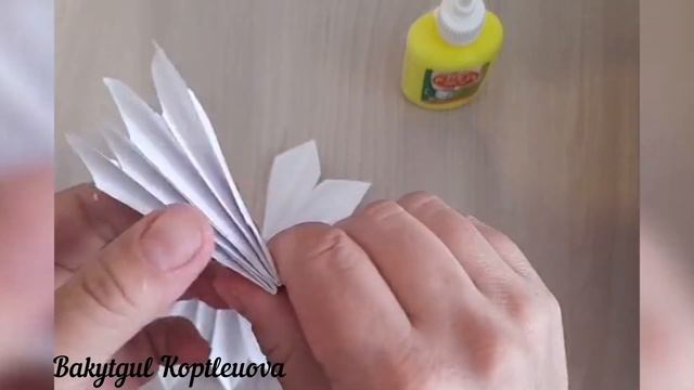 Цветок из бумаги /оригами/цветок /поделки /гүл жасау/қолөнер