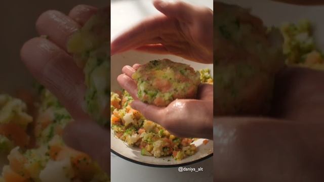 Котлеты из семги и овощей🥦