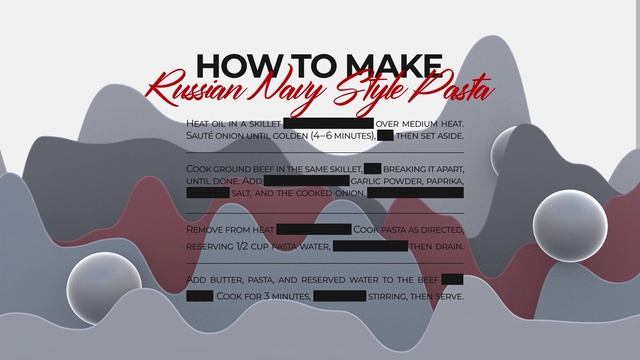 MAKARONY po FLOTSKI (Russian Navy Style Pasta) Adobe After Effects
