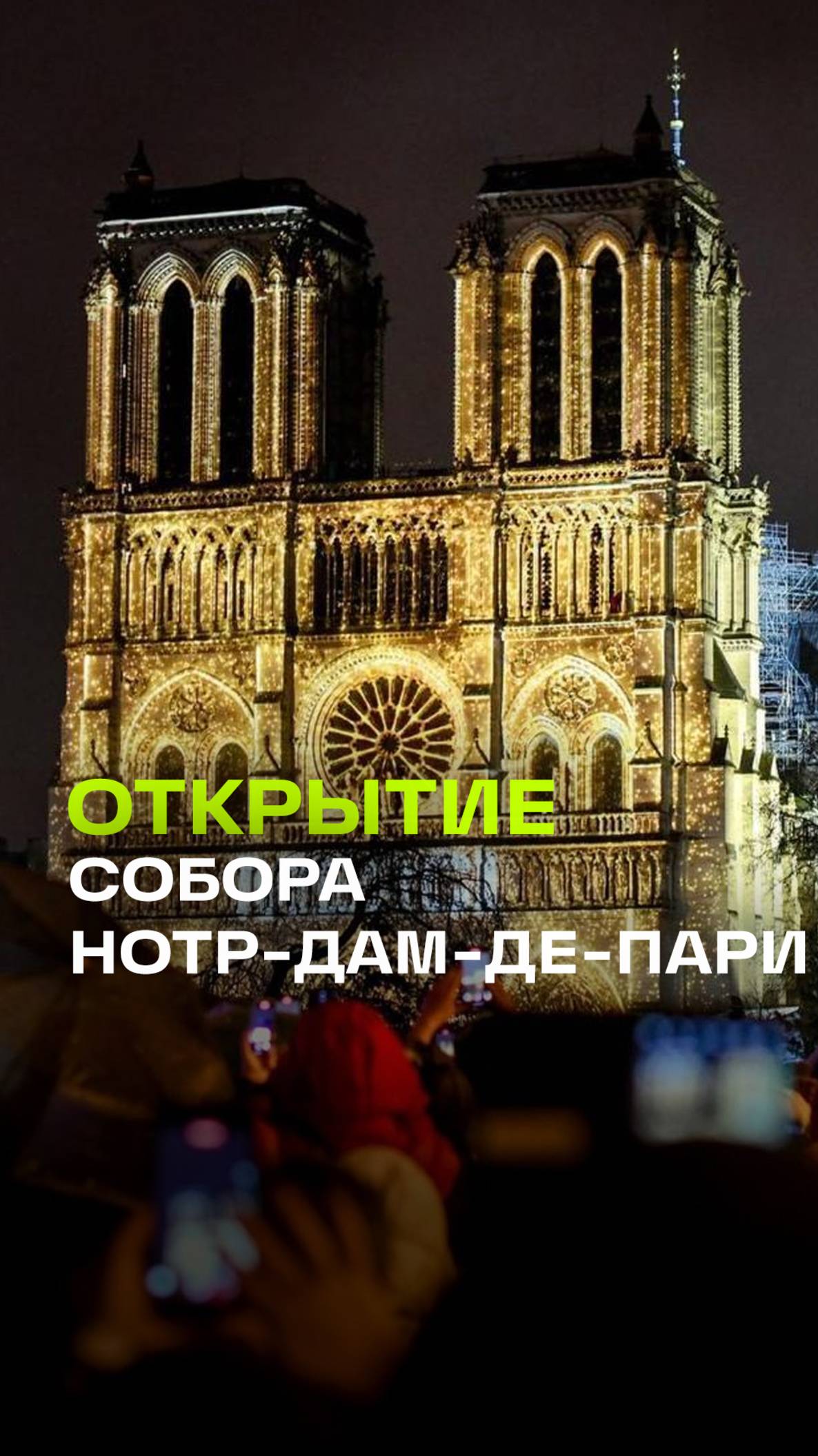 Официальное открытие собора Нотр-Дам-де-Пари: спустя 5 лет после пожара прозвучал удар колоколов