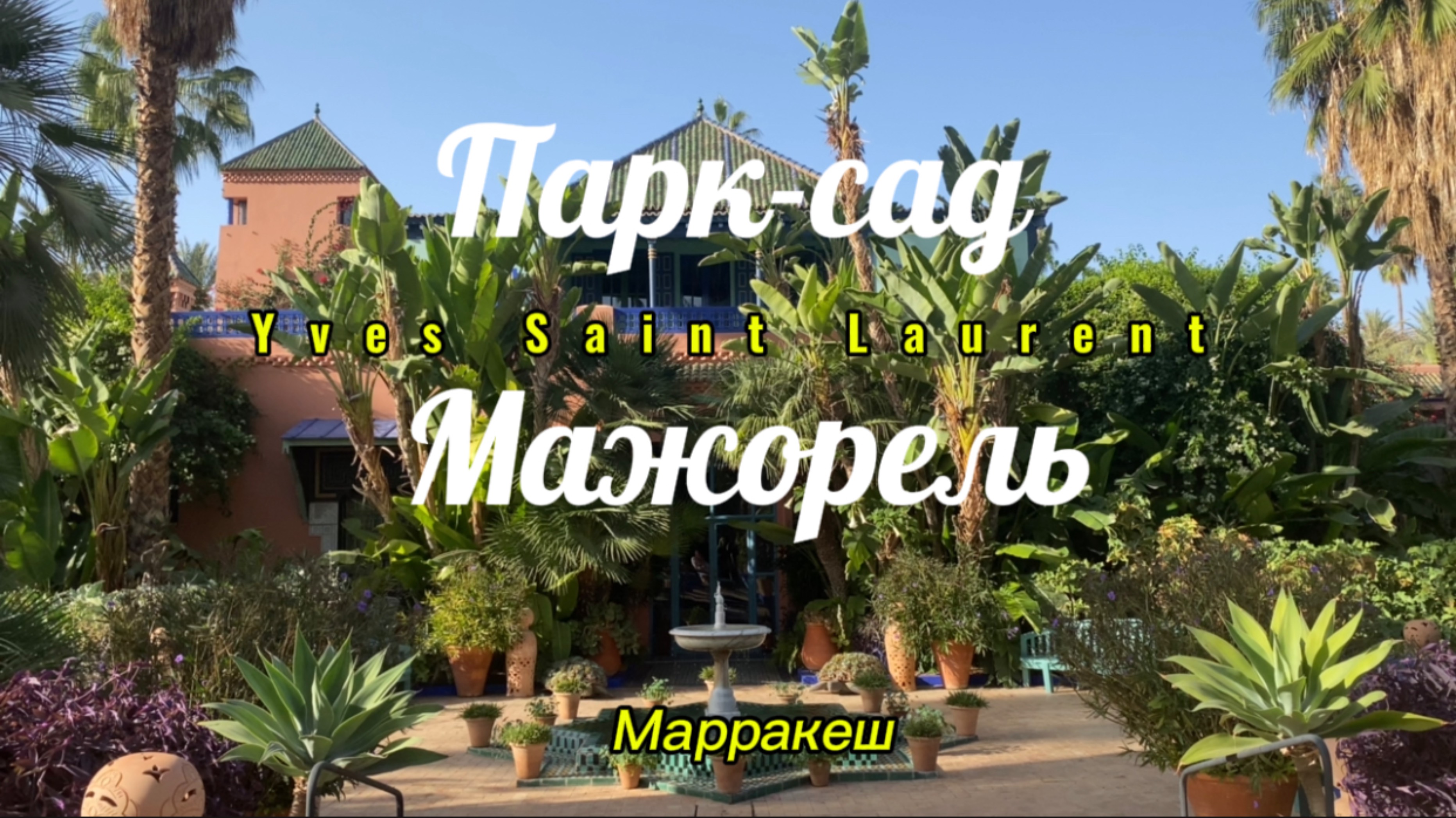Свежий и яркий сад Можарель. Марракеш 2024