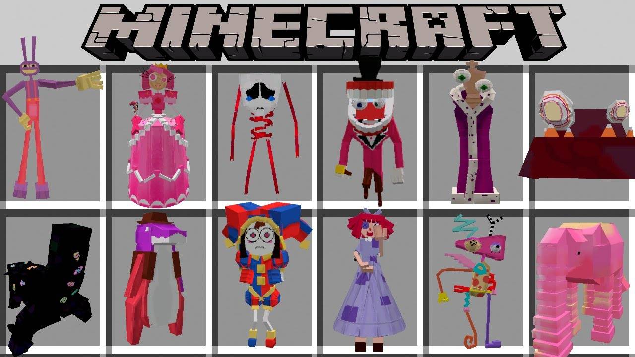 МОД НА УДИВИТЕЛЬНЫЙ ЦИФРОВОЙ ЦИРК В МАЙНКРАФТ AMAZING DIGITAL CIRCUS ADDON MINECRAFT PE MOD POMNI