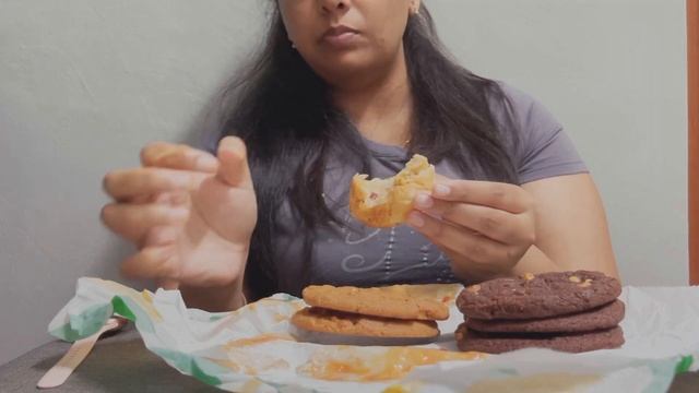 MUKBANG ASMR Subway’s Chicken Teriyaki Cheese Sandwich | Double Chocolate , White Chocolate Cookie