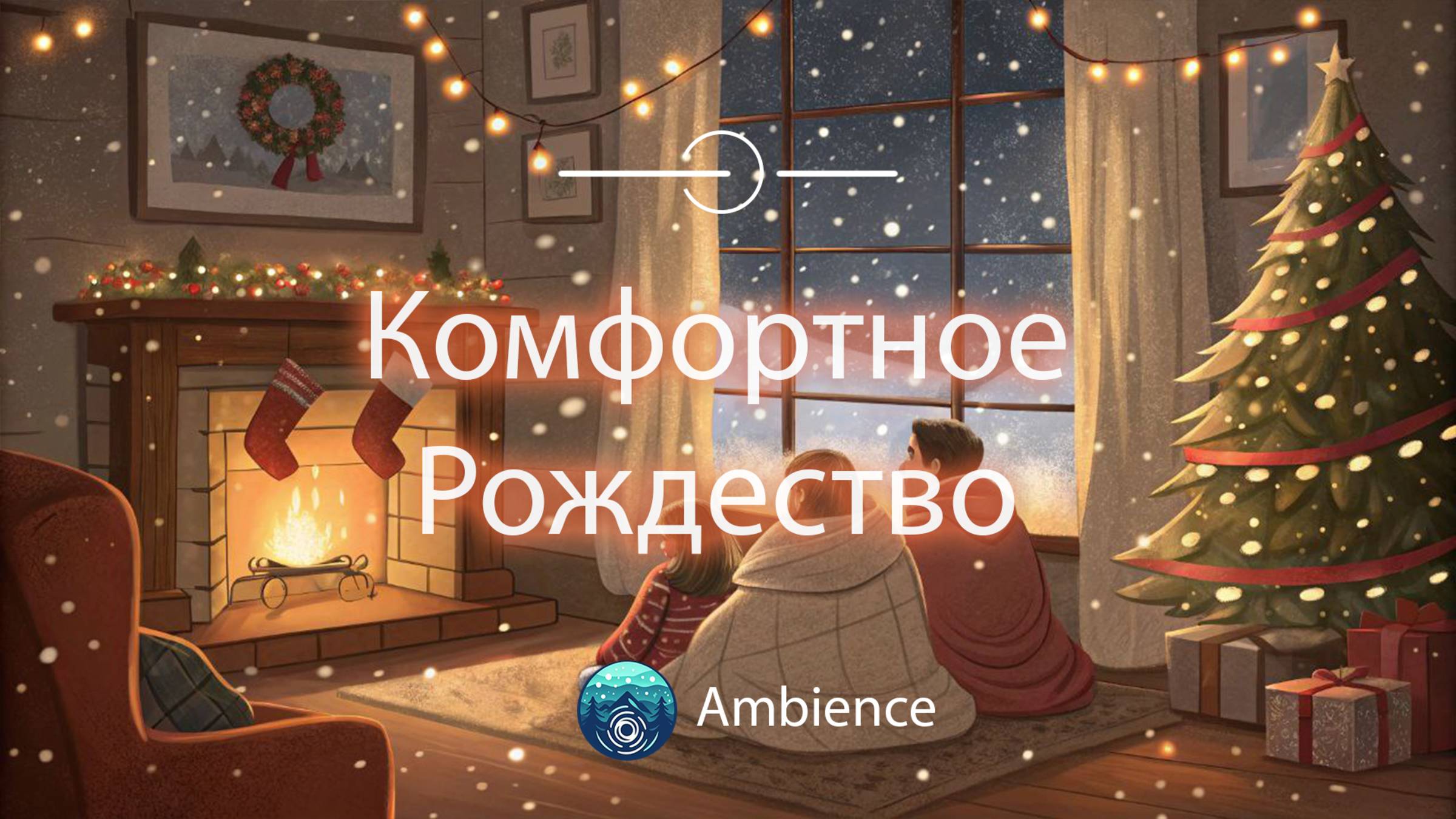 Комфортная атмосфера Рождества с снегопадом -🎄☃️ Лоу-фай Рождество/Джаз/Гитара
