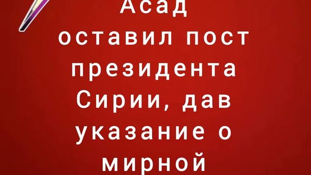 Башар Асад оставил пост президента Сирии